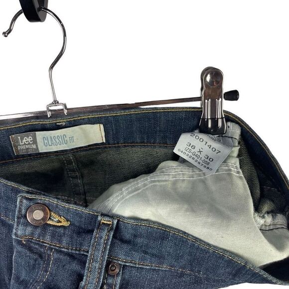 Lee Straight Jeans 36x30 Men’s Dark Wash Pre-Owned [#2725] - Picture 5 of 6